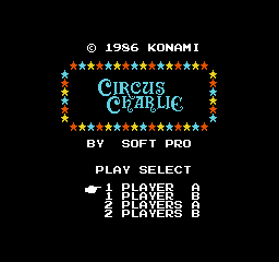 Circus Charlie (Japan) Title Screen